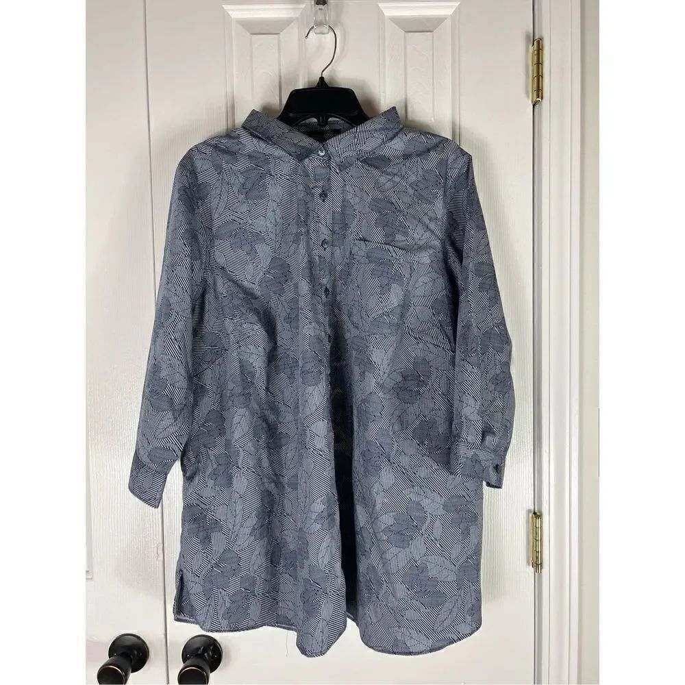 NWOT Lands End Womens Button Up Shirt Size 24W